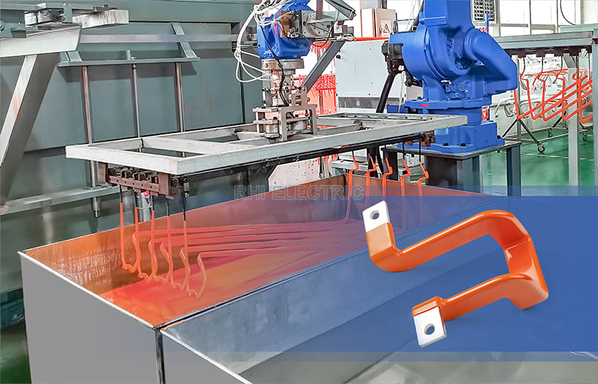 人禾電子——銅排浸塑絕緣工藝 人禾電子——銅排浸塑絕緣工藝